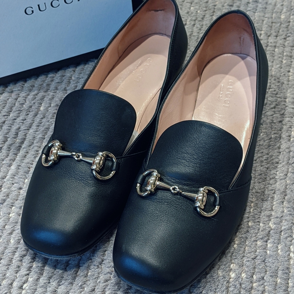 Gucci Horsebit Loafers Black 37.5